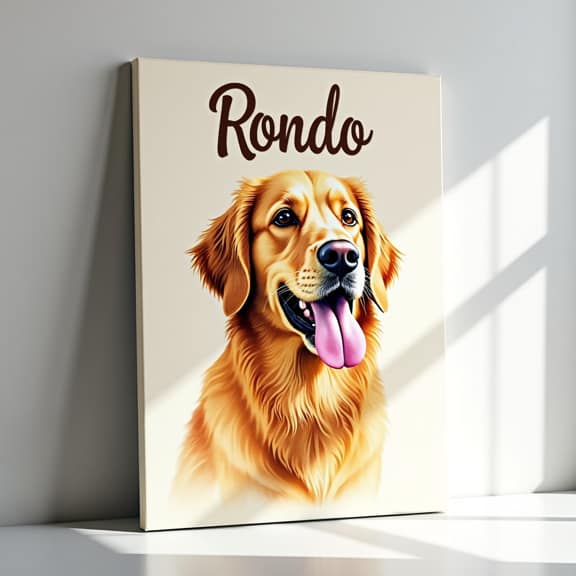 Personalized Pet Portrait Canvas Wall Art