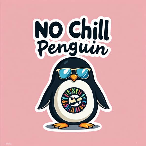 Funny Penguin Vinyl Sticker Pack
